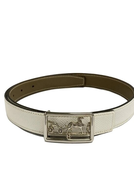 HERMES Etoupe Veau Swift D Belt